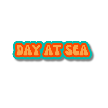 Day at Sea Sticker, Cruise Vacation, Vinyl Laptop Water Bottle Sticker, Places I've Been, Trendy Luggage Decal, Vintage Travel Inspired