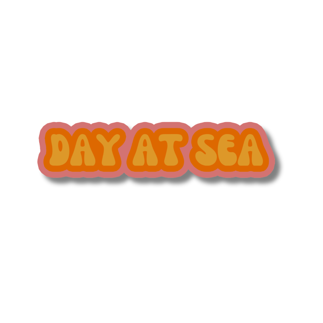 Day at Sea Sticker, Cruise Vacation, Vinyl Laptop Water Bottle Sticker, Places I've Been, Trendy Luggage Decal, Vintage Travel Inspired