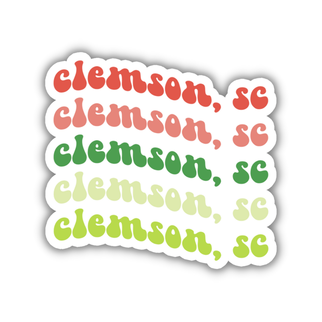 Clemson, South Carolina College Town Sticker