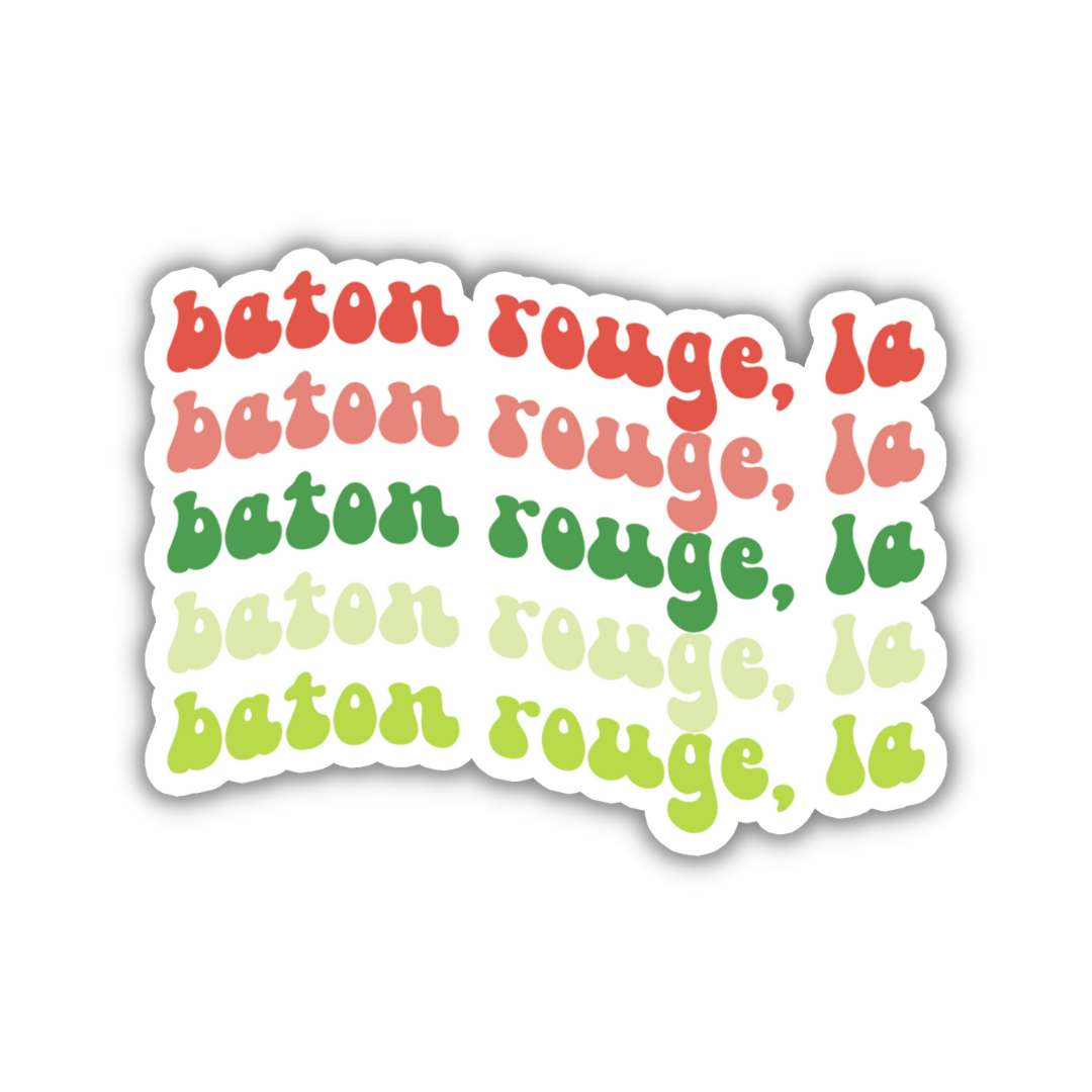 Baton Rouge, Louisiana College Town Sticker