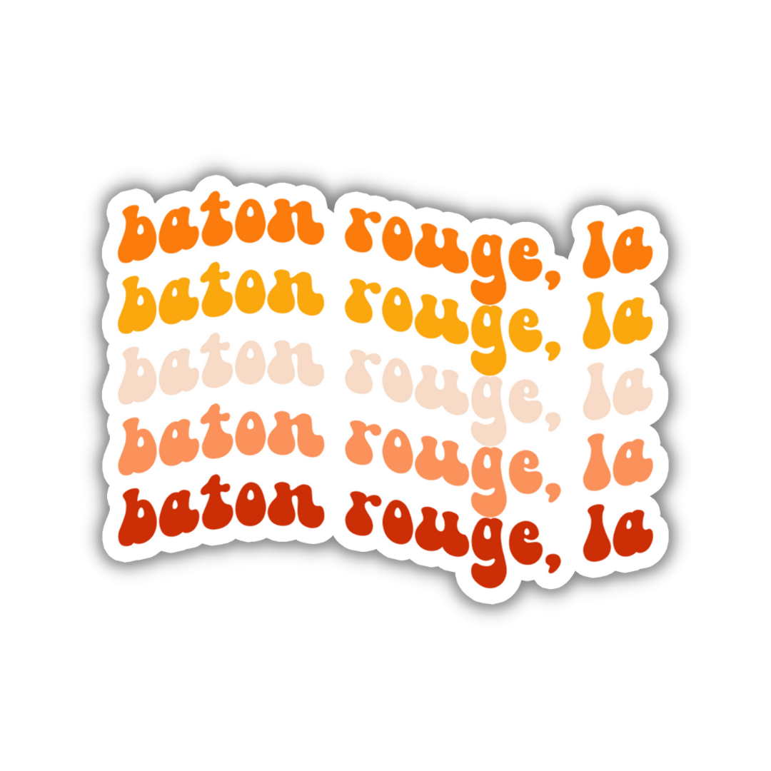 Baton Rouge, Louisiana College Town Sticker