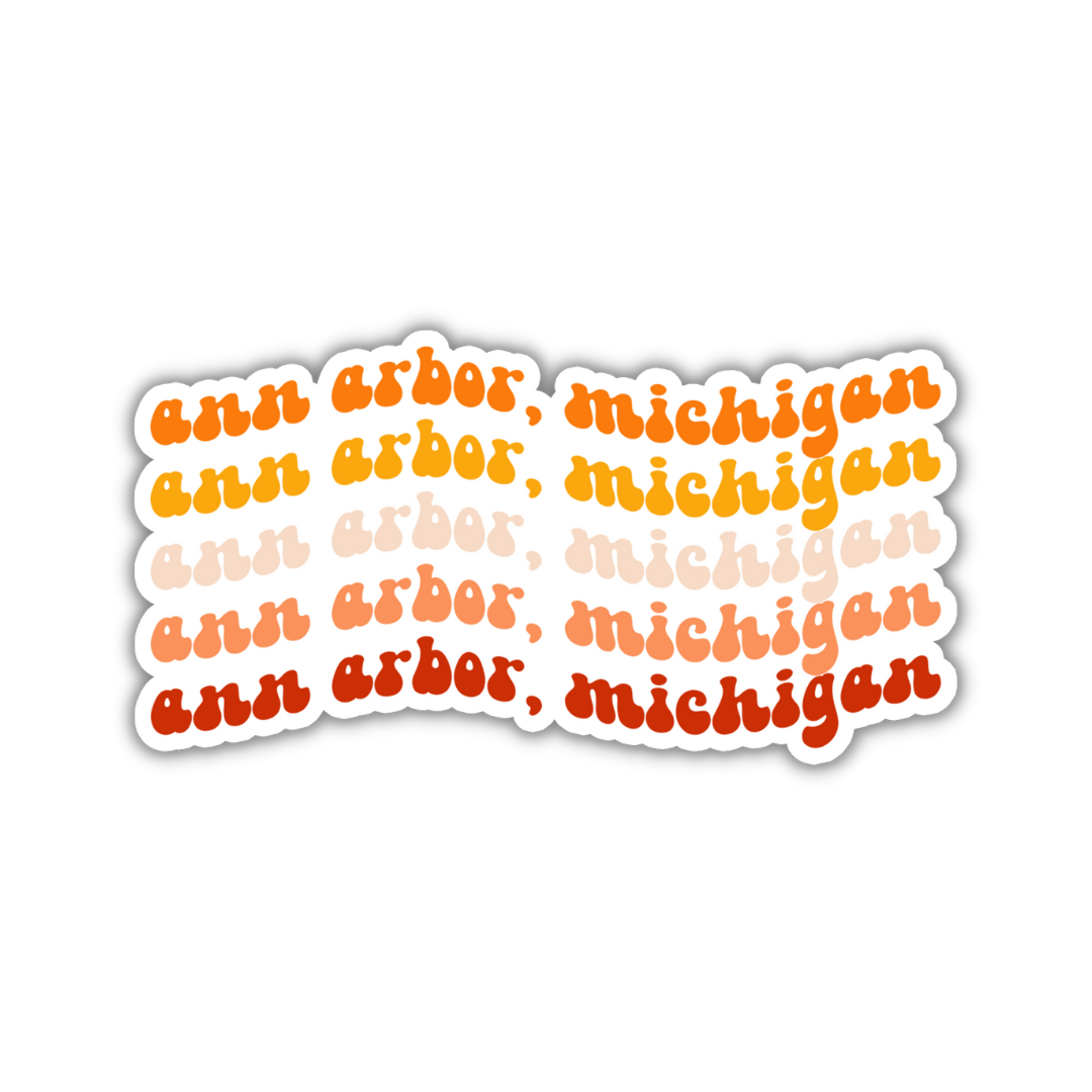 Ann Arbor, Michigan College Town Sticker