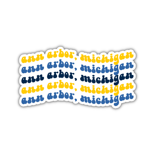 Ann Arbor, Michigan College Town Sticker