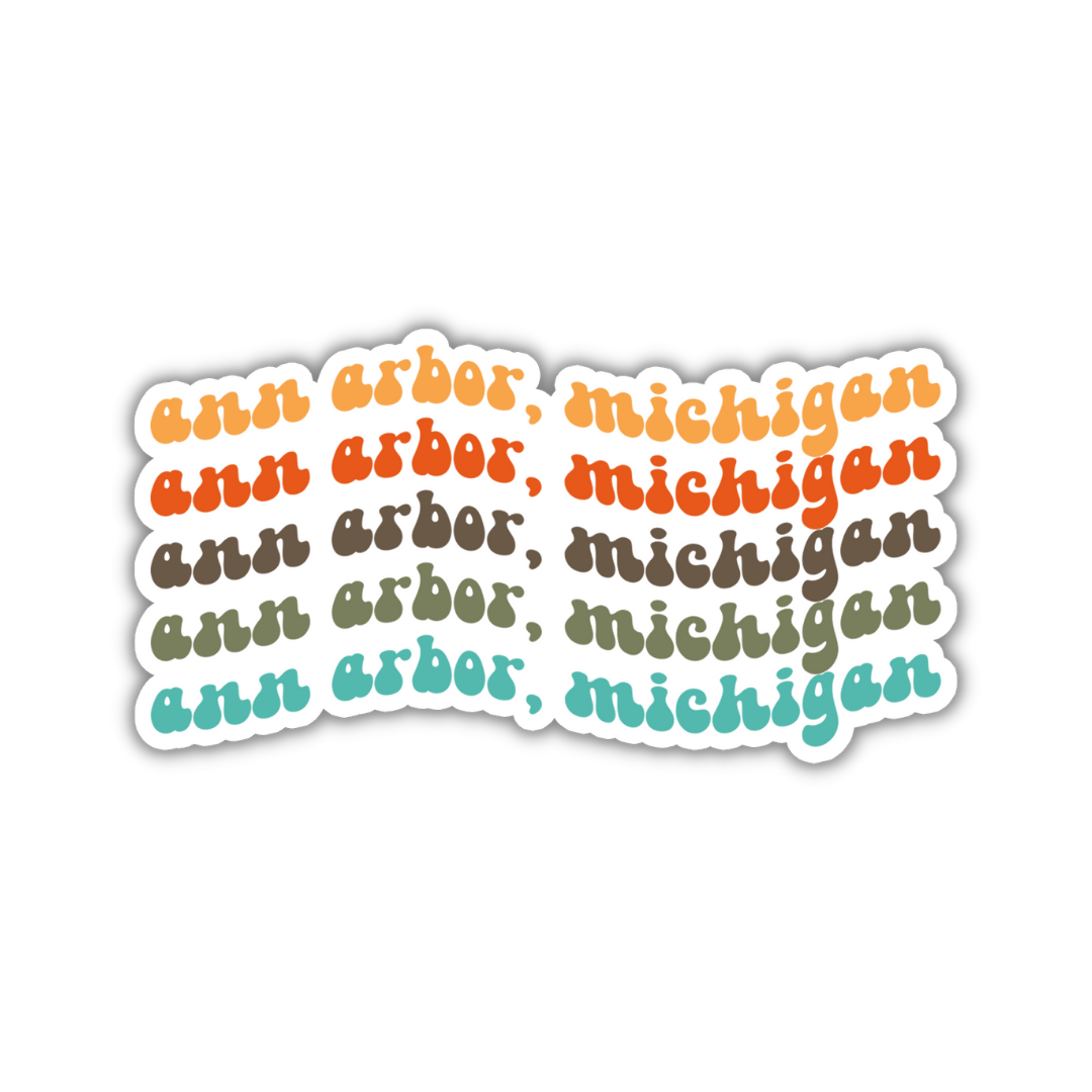 Ann Arbor, Michigan College Town Sticker