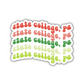 State College, Pennsylvania College Town Sticker