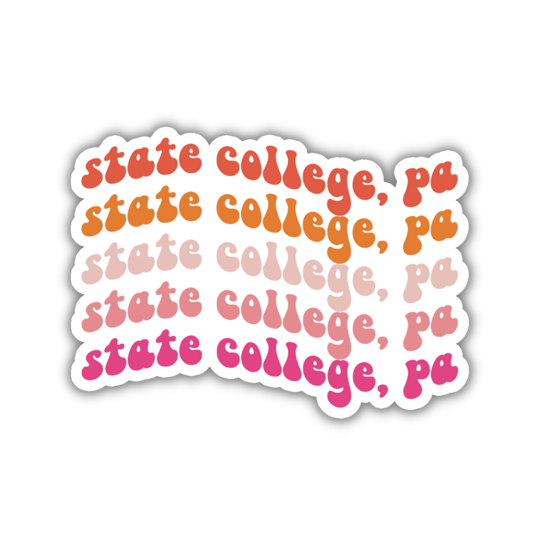 State College, Pennsylvania College Town Sticker