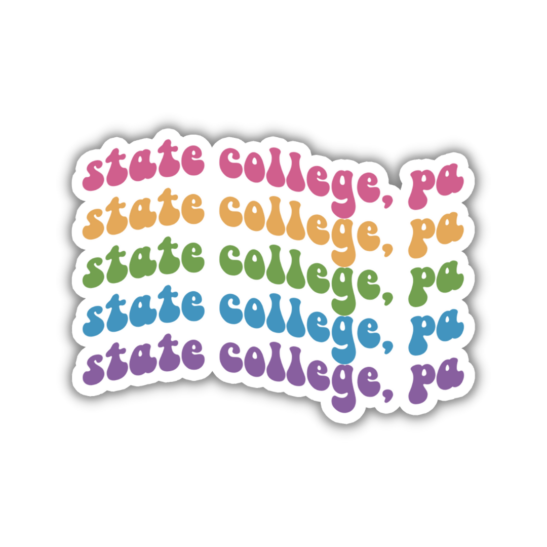 State College, Pennsylvania College Town Sticker