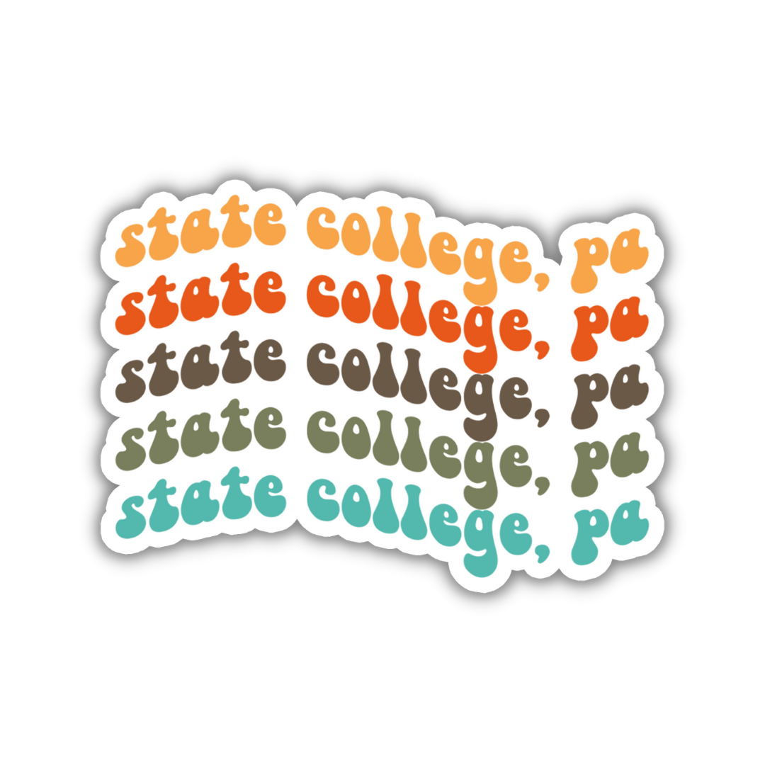 State College, Pennsylvania College Town Sticker