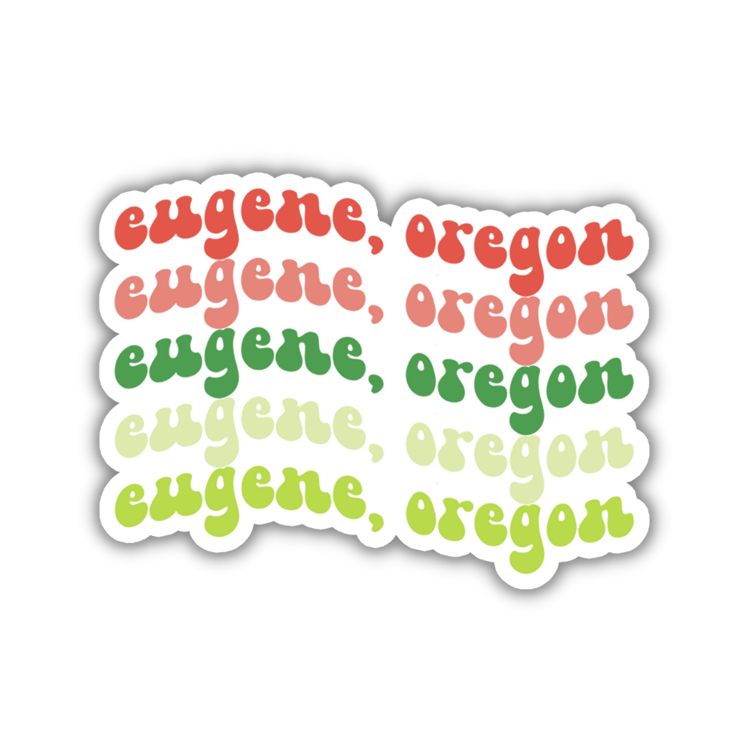 Eugene, Oregon College Town Sticker