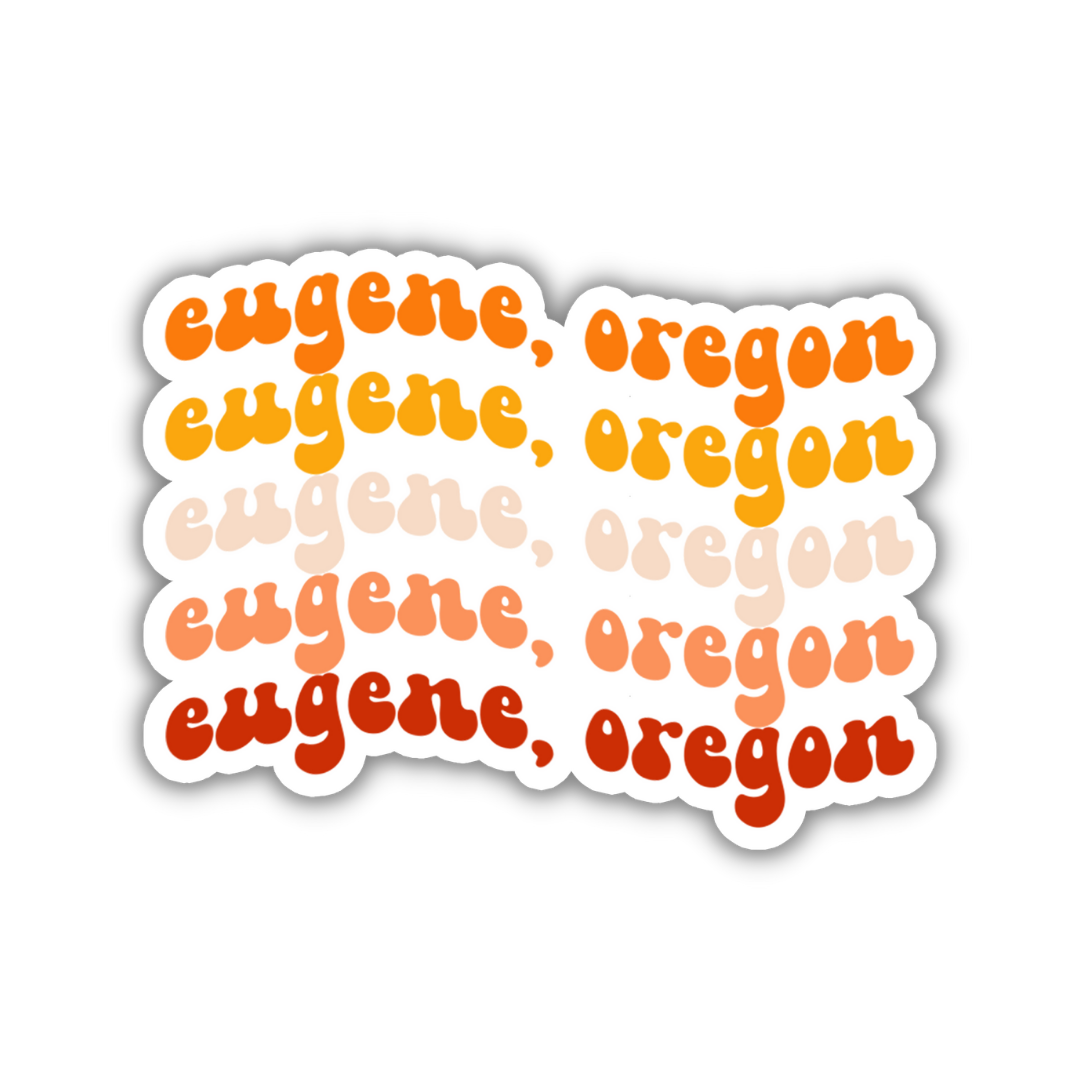 Eugene, Oregon College Town Sticker