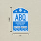 ABQ Vintage Luggage Tag Sticker