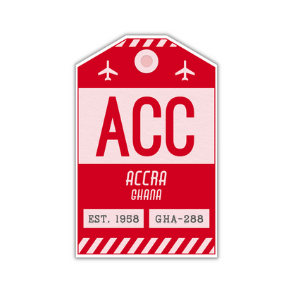 ACC Vintage Luggage Tag Sticker