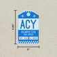 ACY Vintage Luggage Tag Sticker