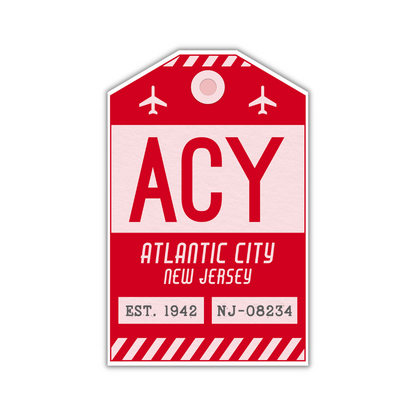 ACY Vintage Luggage Tag Sticker