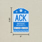 ACK Vintage Luggage Tag Sticker