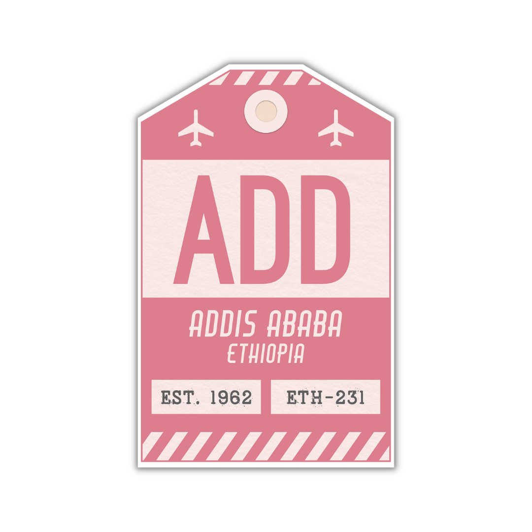 ADD Vintage Luggage Tag Sticker