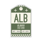 ALB Vintage Luggage Tag Sticker