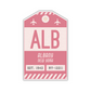 ALB Vintage Luggage Tag Sticker