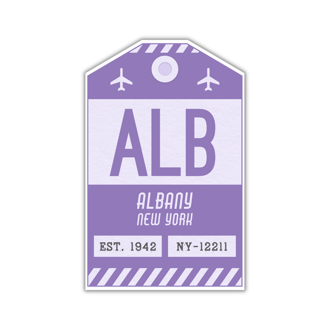 ALB Vintage Luggage Tag Sticker