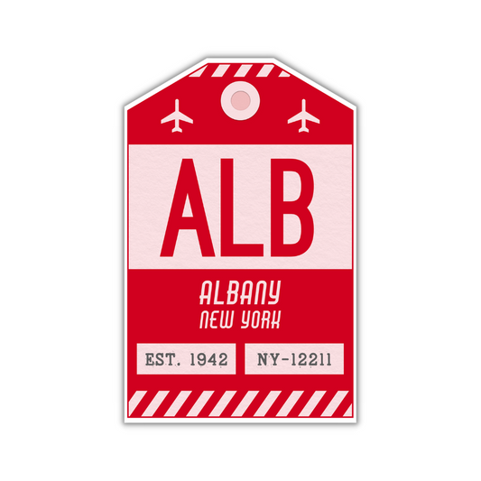 ALB Vintage Luggage Tag Sticker