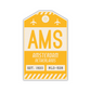 AMS Vintage Luggage Tag Sticker