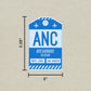 ANC Vintage Luggage Tag Sticker