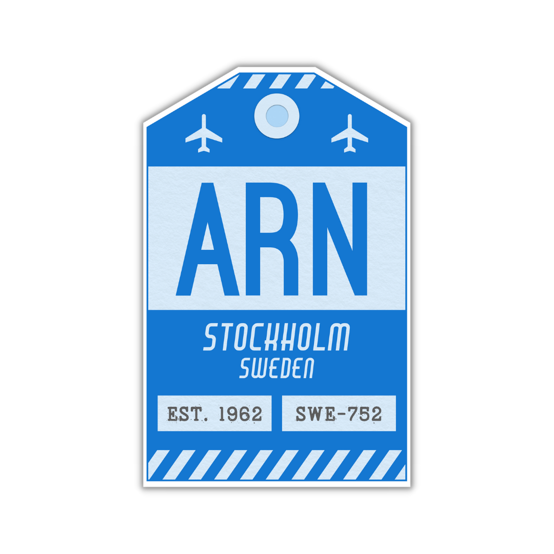 ARN Vintage Luggage Tag Sticker