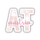 Austria Country Code Sticker