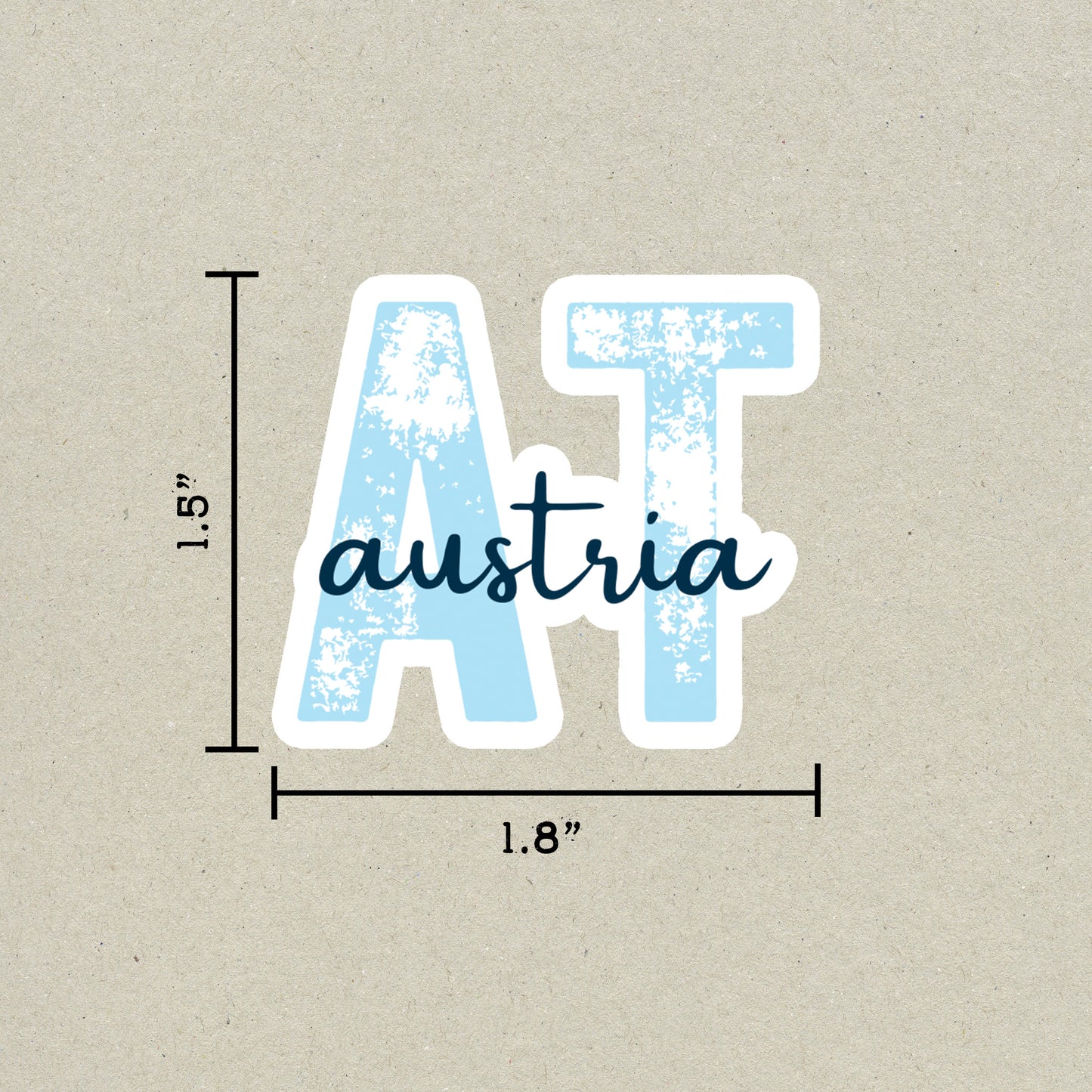 Austria Country Code Sticker