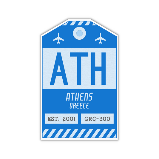 ATH Vintage Luggage Tag Sticker