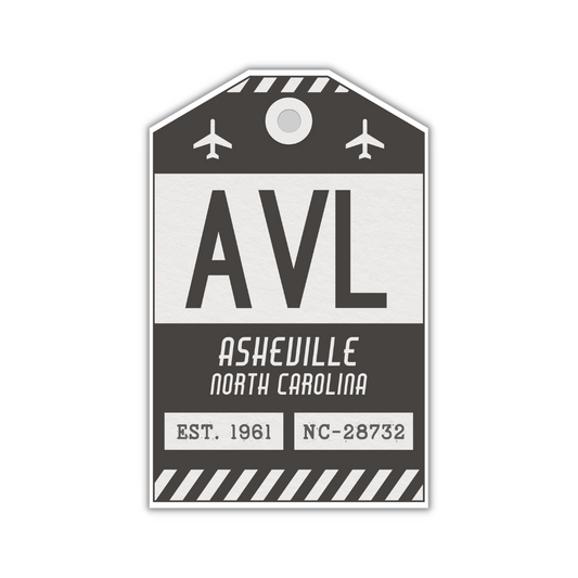 AVL Vintage Luggage Tag Sticker