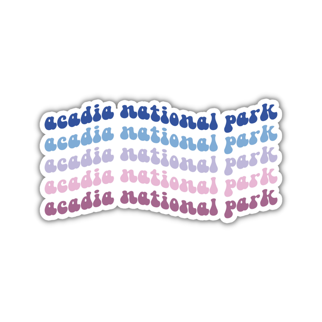 Acadia National Park Retro Sticker