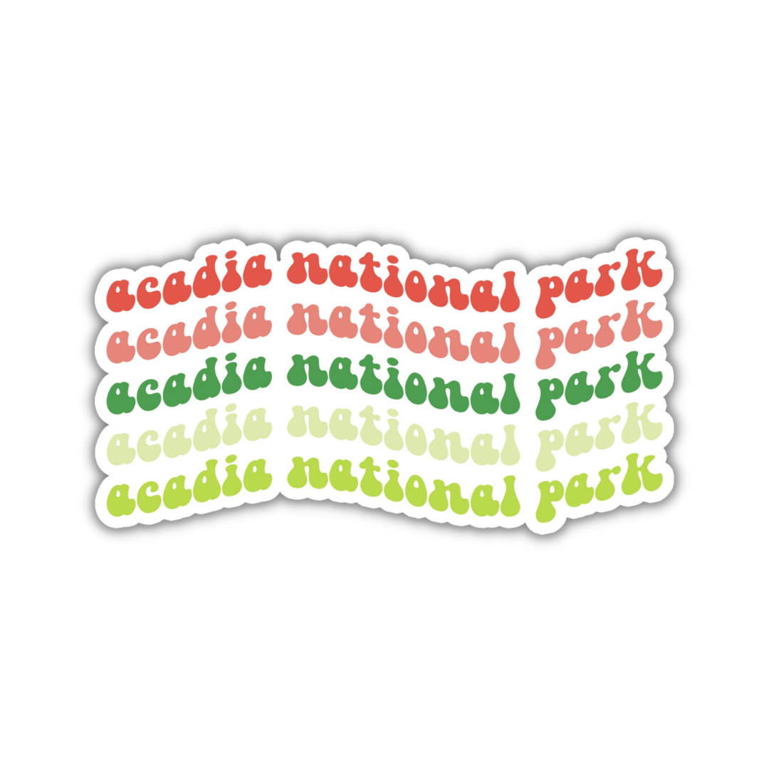 Acadia National Park Retro Sticker