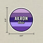 Akron, Ohio Circle Sticker