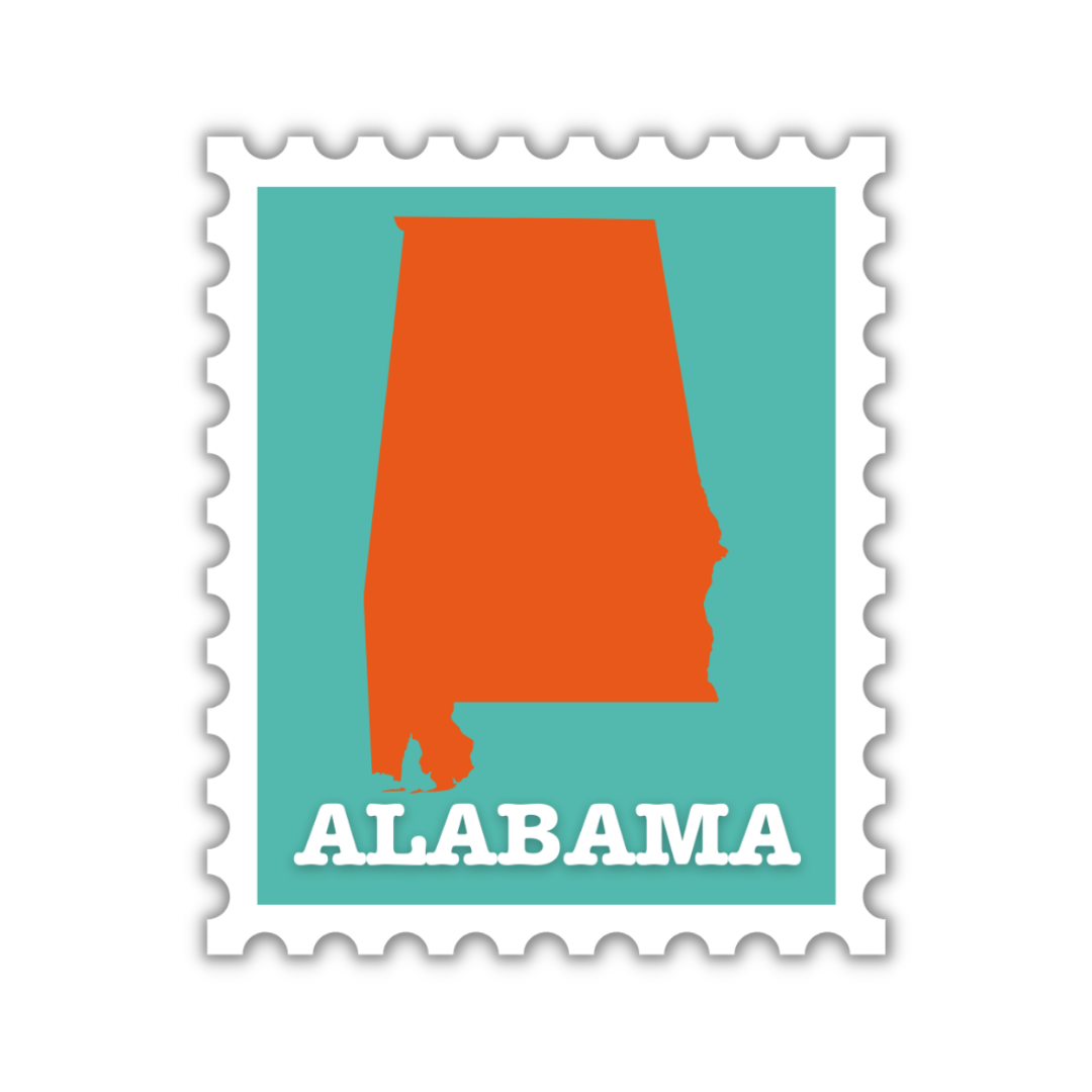 Alabama Stamp Sticker