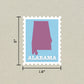 Alabama Stamp Sticker