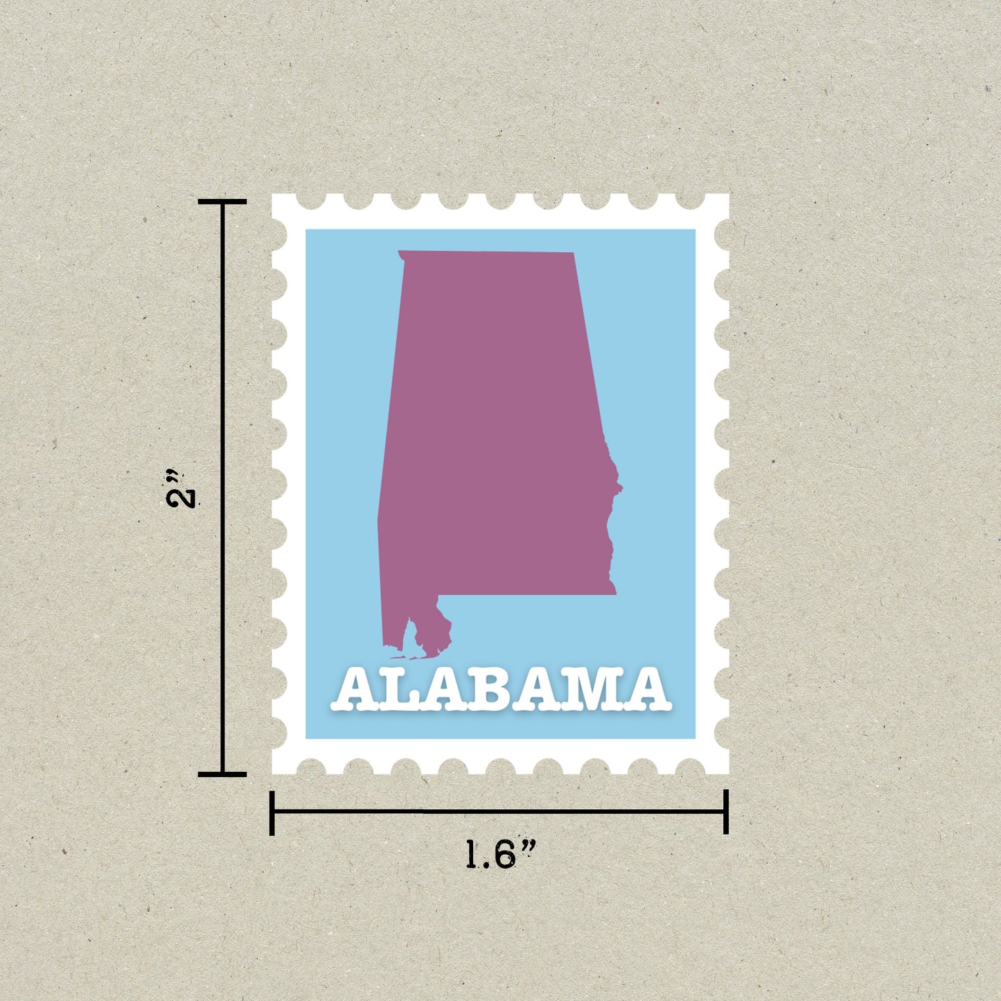 Alabama Stamp Sticker