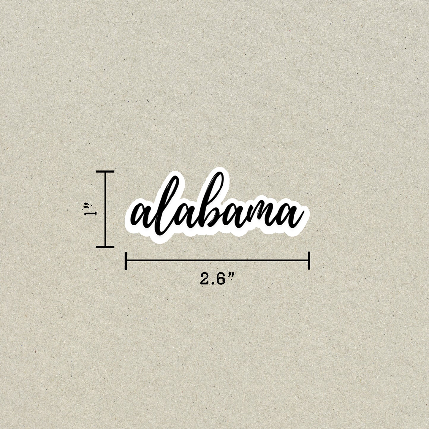 Alabama Cursive Sticker