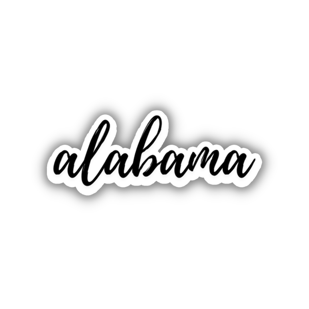 Alabama Cursive Sticker