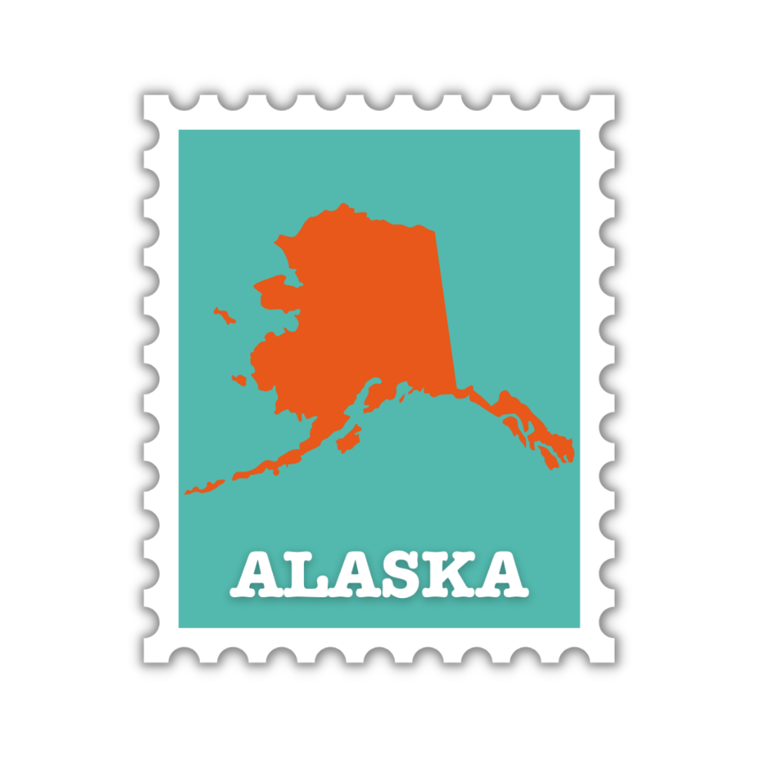 Alaska Stamp Sticker
