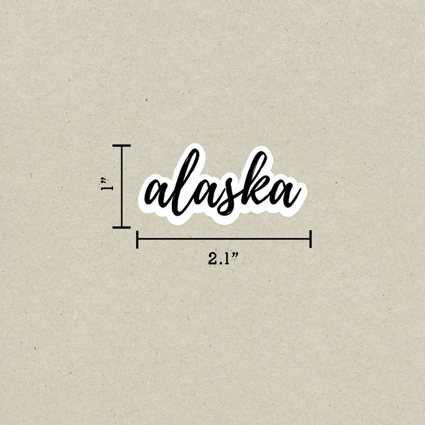 Alaska Cursive Sticker