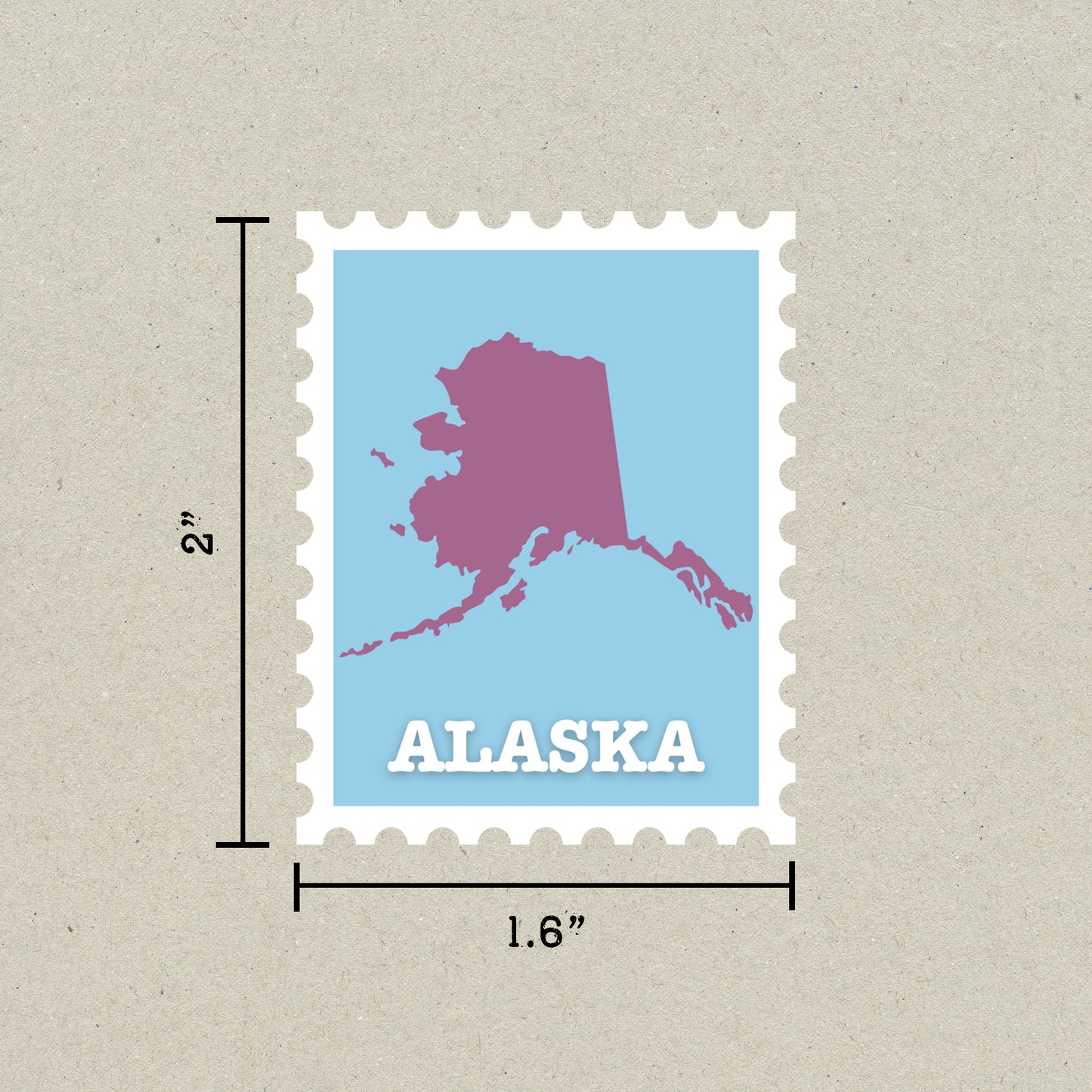 Alaska Stamp Sticker