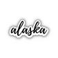 Alaska Cursive Sticker
