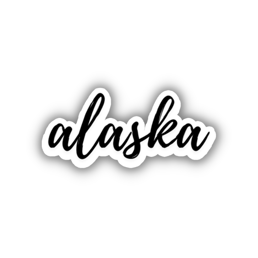 Alaska Cursive Sticker