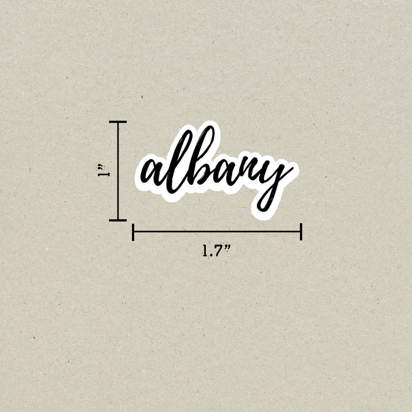 Albany Cursive Sticker