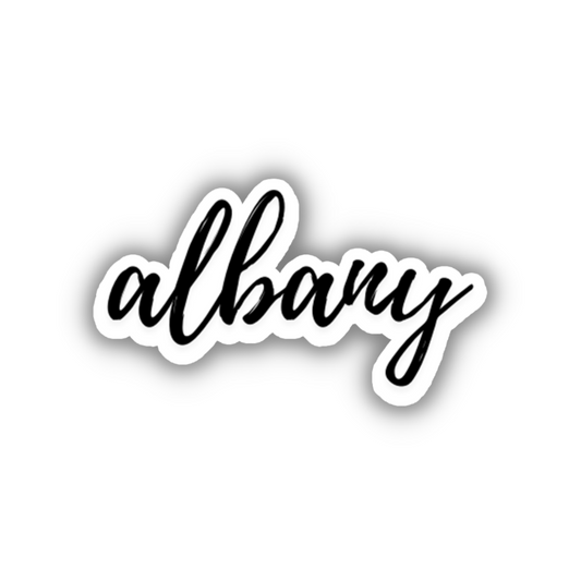 Albany Cursive Sticker