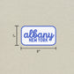 Albany, New York Retro Travel Sticker – Colorful Vinyl Decal for Laptop, Water Bottle & Luggage