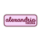 Alexandria, Virginia Retro Travel Sticker – Colorful Vinyl Decal for Laptop, Water Bottle & Luggage