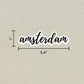 Amsterdam Cursive Sticker