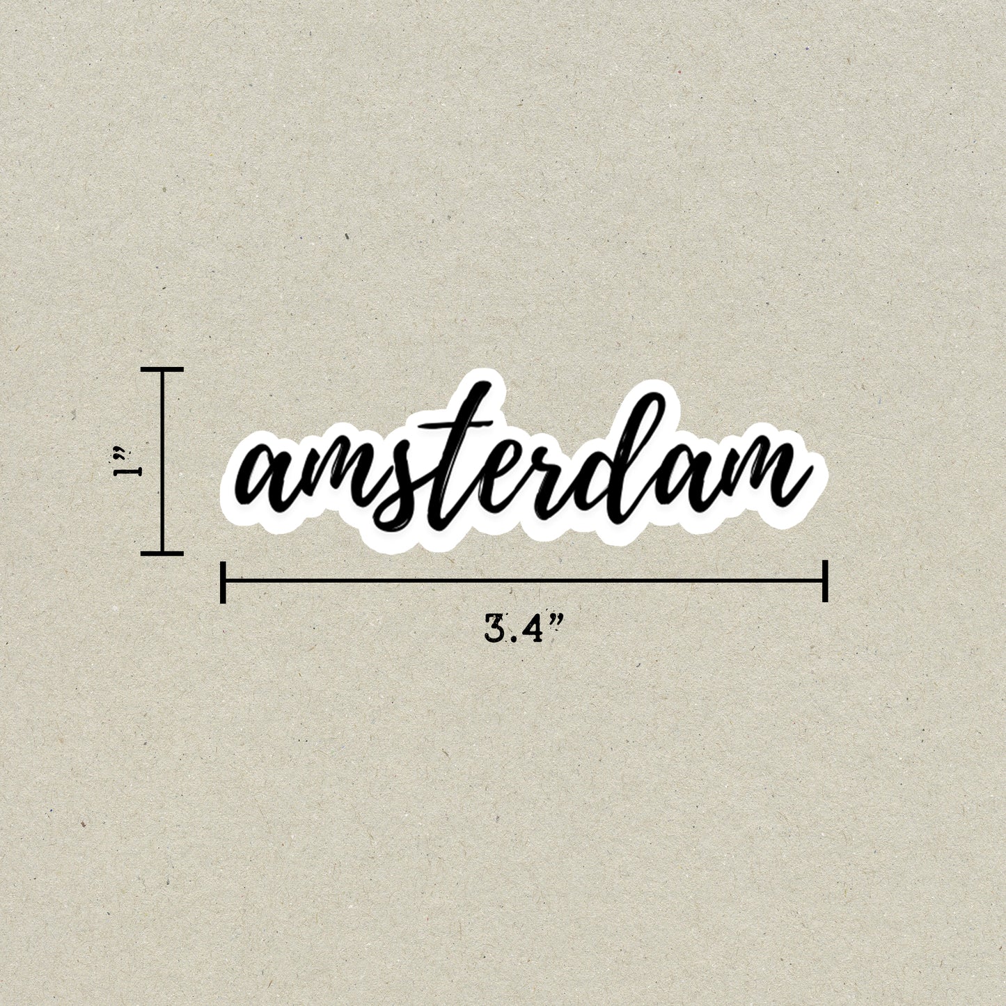 Amsterdam Cursive Sticker